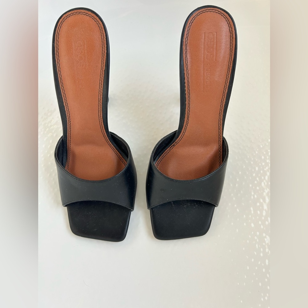 ASOS Black Open-Toe Heels, 8M